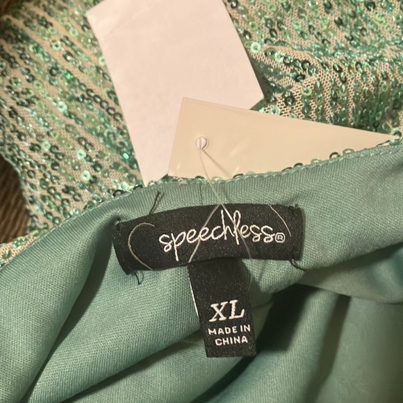 💚Speechless Sequin Mini Slip Bodycon Dress Sz Xl NWT - Picture 9 of 11